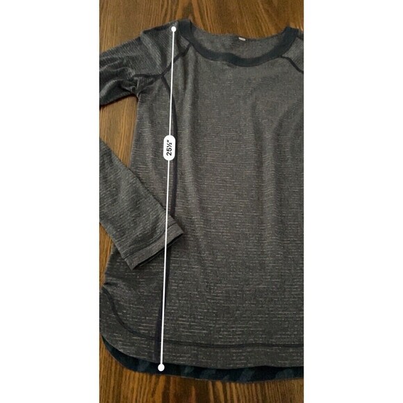 Lululemon Turn It Up Long Sleeve Top Thumbholes Heathered Inkwell Women’s 4 Blue - Picture 10 of 16